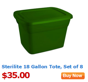 sterilite 18 gallon tote