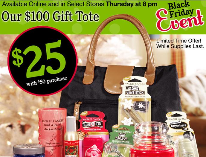 yankee candle gift tote