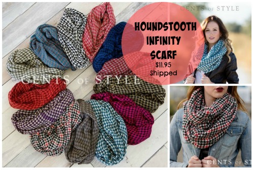  Houndstooth Infinity Scarf 