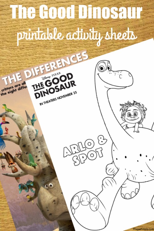 The Good Dinosaur Free Activity Sheets