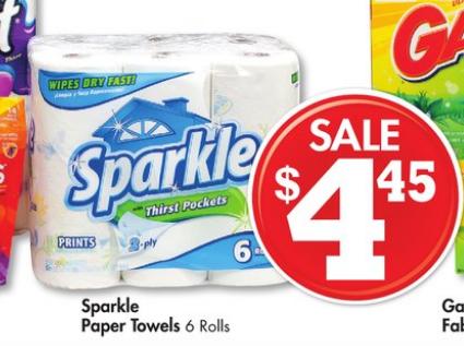 Family Dollar: $3 Off Sparkle Paper Towels = 6 pk just $1.45! (Today Only)