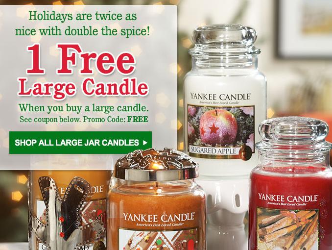 Yankee Candle Buy 1 Get 1 FREE Large Candles + FREE Shipping